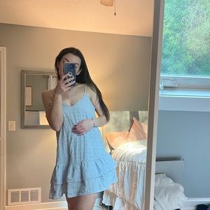 Light Blue Crochet Dress